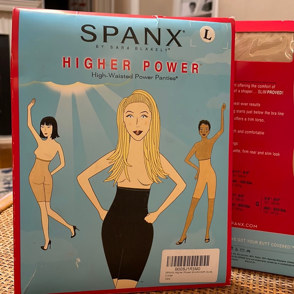 Spanx Higher Power Power Panties soft nude large